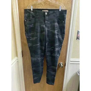 Democracy Skinny Pants Women's 16W Camo Ab Technology Jeans Stretch Gray Black